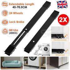 2pcs Heavy Duty Adjustable Moving Roller Wheel Set for Furniture Washing Machine