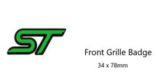 Green and Black Front Grille