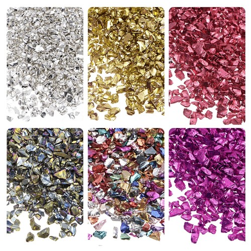 Colors crushed glass chips - crushed,