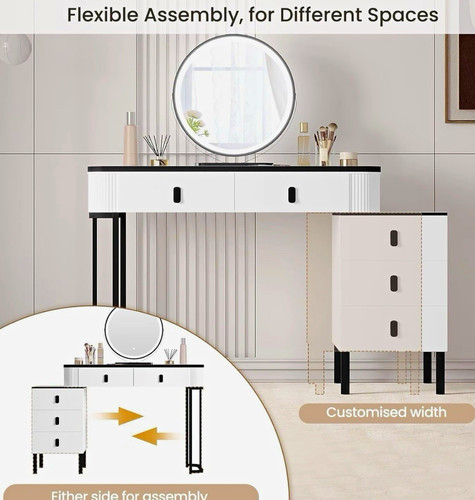 Modern white dressing table - modern,