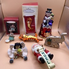 lots of 5 Christmas ornaments1 Bell