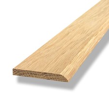 Solid Oak Flat Threshold Strip Bead 7mm One Round Edge
