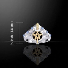 Witch Broomstick Ring .925