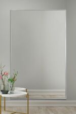 Large Silver Edged Aluminium Wall Leaner Mirror 68"X43" 174x110cm MirrorOutlet