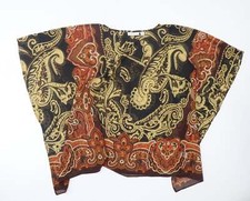 Susan Graver Womens Polyester Blend Blouse Size XS Crew