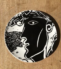 Europe, Africa, Asia - Ceramic plate by Timney Fowler