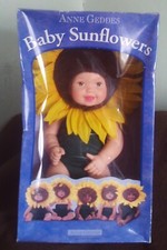 Anne Geddes Doll Baby Sunflowers Vintage 1999 Lifesize NEW Boxed