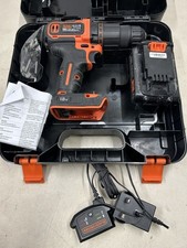 BLACK+DECKER 18V Cordless 1.5Ah Hammer Drill Kit Box BCD700S1KQ-GB See Descripti