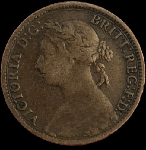 1887 queen victoria farthing - queen,
