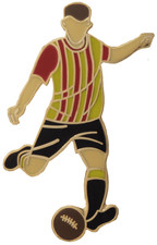 Bradford City Football Player Retro Gold Plated Pin Badge
