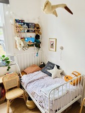 IKEA Minnen Extendable Kids Bed White with Mattress