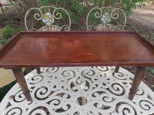 Antique Georgian Mahogany Bed Tray 4 Turned Legs