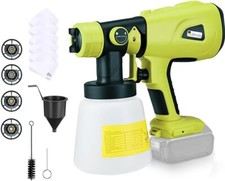 1000ML Cordless Paint Sprayer Spray Gun For Ryobi 18V Li-ion Battery RRP £57.99