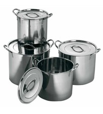 NEW 4PC LARGE STAINLESS STEEL