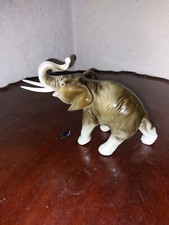 Royal Dux Bull Elephant Trunk Up No 378 Figurine Bohemia Czech 6"  Vintage