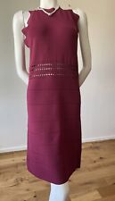 NEW TED BAKER SCATER TUNIC DRESS SIZE TB 3 UK 12 BURGUNDY 51% VISCOSE 49% POLYA