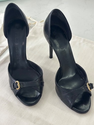Burberry black leather mules - leather,