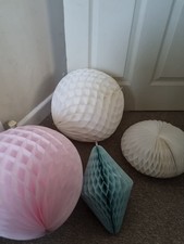 4 X Large Ikea Reusable & Sustainable Hanging Paper Decorations - Folds Flat