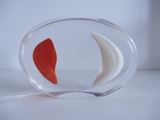 MURANO GLASS SCULPTURE CARLO MORETTI  MINIMAX GEMINUS SIGNED