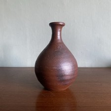 Studio Pottery Vase High Brown