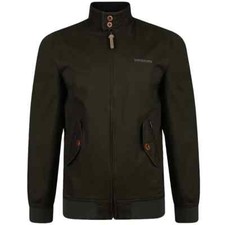 Lambretta Harrington Bomber Jacket Mens XL Cotton KHAKI