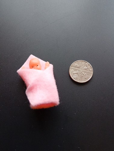 Dolls house miniature baby - miniature,