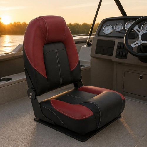 High back boat seat ergonomic - high,