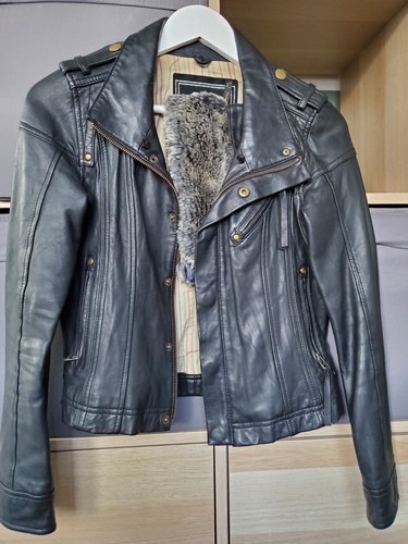 Ladies black biker - , style