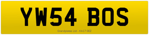Private number plate yw54 - private,