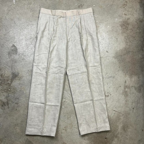 Vintage 80s linen pleated - vintage,
