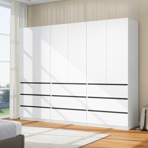 White bedroom wardrobe closet - white,