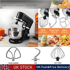 1500W Electric Food Mixer Stand Stainless Steel Mixing Bowl Dough Hook 6+P Speed