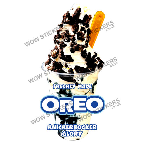 Ice cream van sticker oreo - cream,