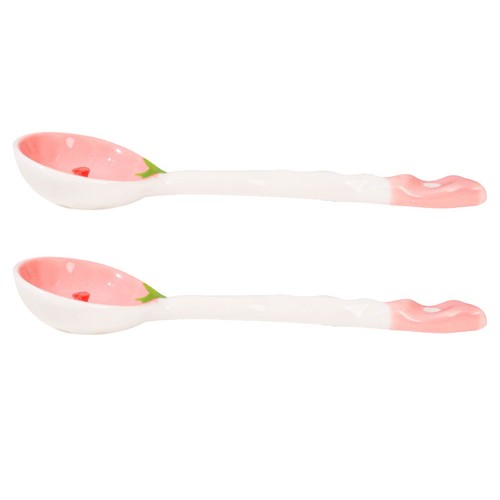 2pcs ceramic soup spoons - soup,