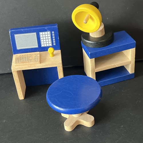 Wooden dolls house office - office, (