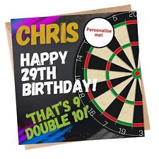 Darts Birthday Card -