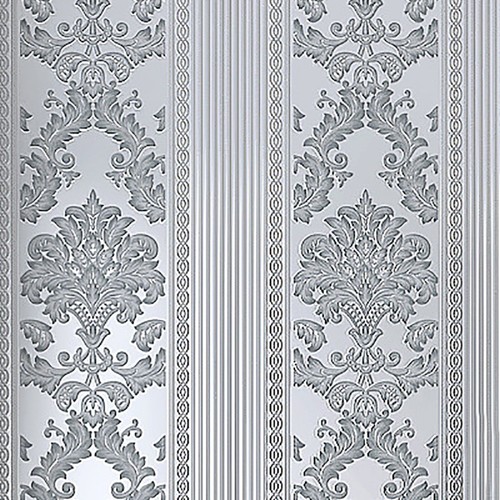Silver gray damask wallpaper - gray,