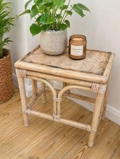 Vintage Bamboo Rattan Side
