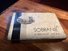 Vintage Sobranie Virginia No.40 Cigarette Tin 25 Count London Tobacco Box