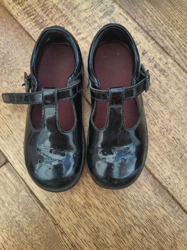 Clarks black patent - , girls