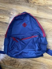 Boys School Backpack Bag Rucksack Navy Blue Zipper Adjustable Shoulder Strap