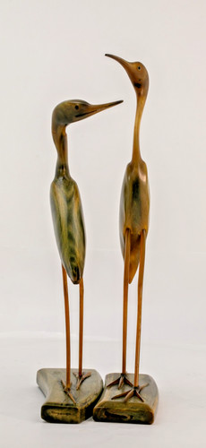 Two vintage hand carved - carved, water