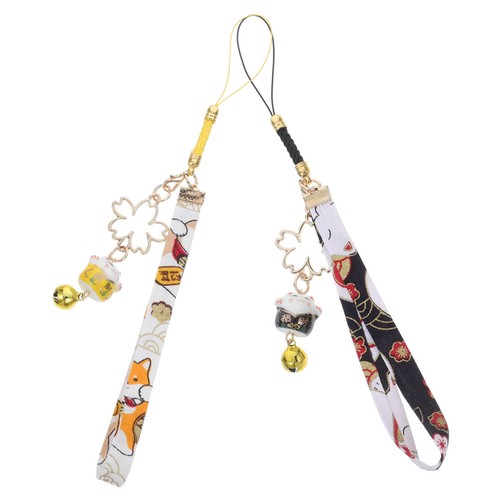 2pcs lucky cat keychain with - lucky,