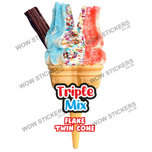 Ice cream van sticker - , triple