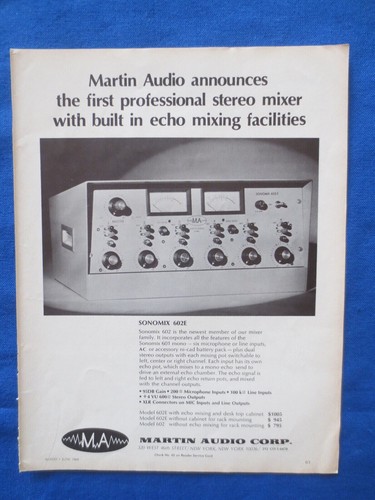 Martin audio sonomix 602e - martin,