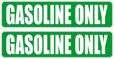 Gasoline only sticker - only, decal