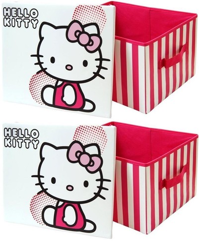 Two hello kitty toy storage - two,