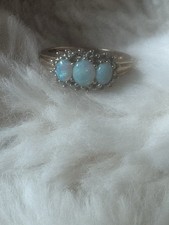 Australian 9 Carat Gold Opal And Diamond Ring