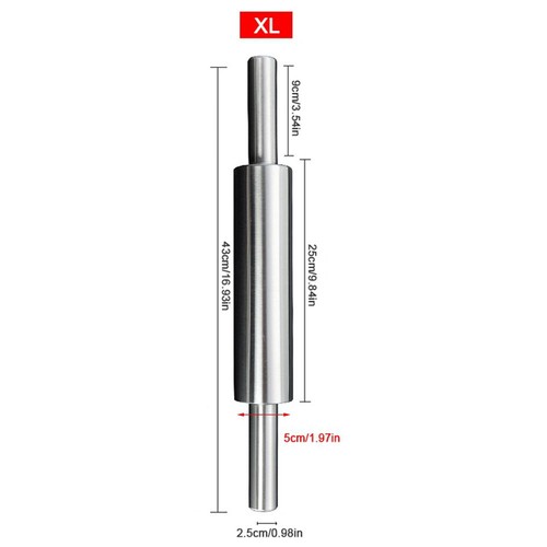 Stainless steel rolling pin - stainless,