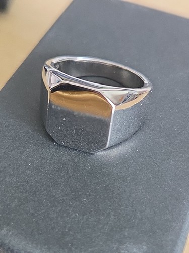 Silver colour mens - mens, ring